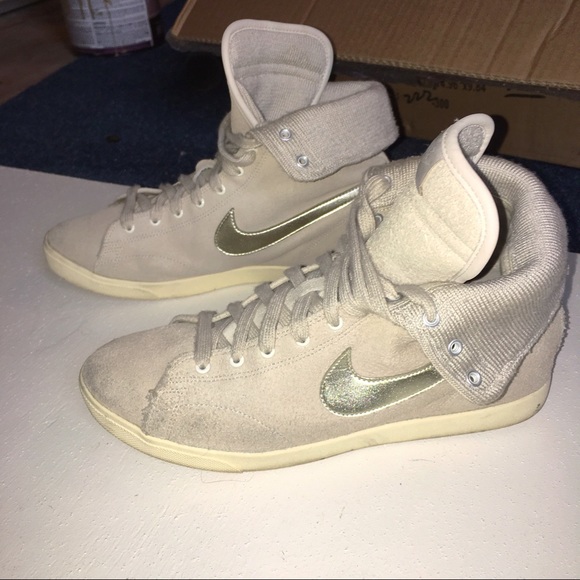 Nike Shoes - Nike retro metallic swoosh high top sneakers